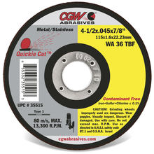 CGW Abrasives 45006 - Contaminant-Free Cut-Off Wheels