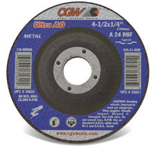 CGW Abrasives 35612 - 1/8" Depressed Center Grinding Wheels, Type 27 - Aluminum Oxide