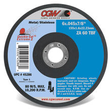 CGW Abrasives 45153 - Super Quickie Cut Reinforced Cut-Off Wheels