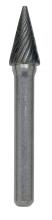Sowa Tool 170-273 - STM SM-43 1/8" x 1/8" Shank Cone Shaped Carbide Standard Cut Burr