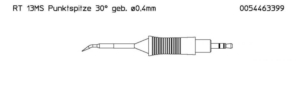 RT 13MS TIP POINTED 30DEG BENT 0.4MM