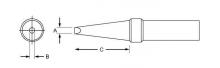 Apex PTBB8 - TIP,SINGLE FLAT,3/32",800F