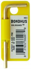 Bondhus 38205 - 3/32" GoldGuard Plated Hex L-wrench - Short    Tagged/Barcoded