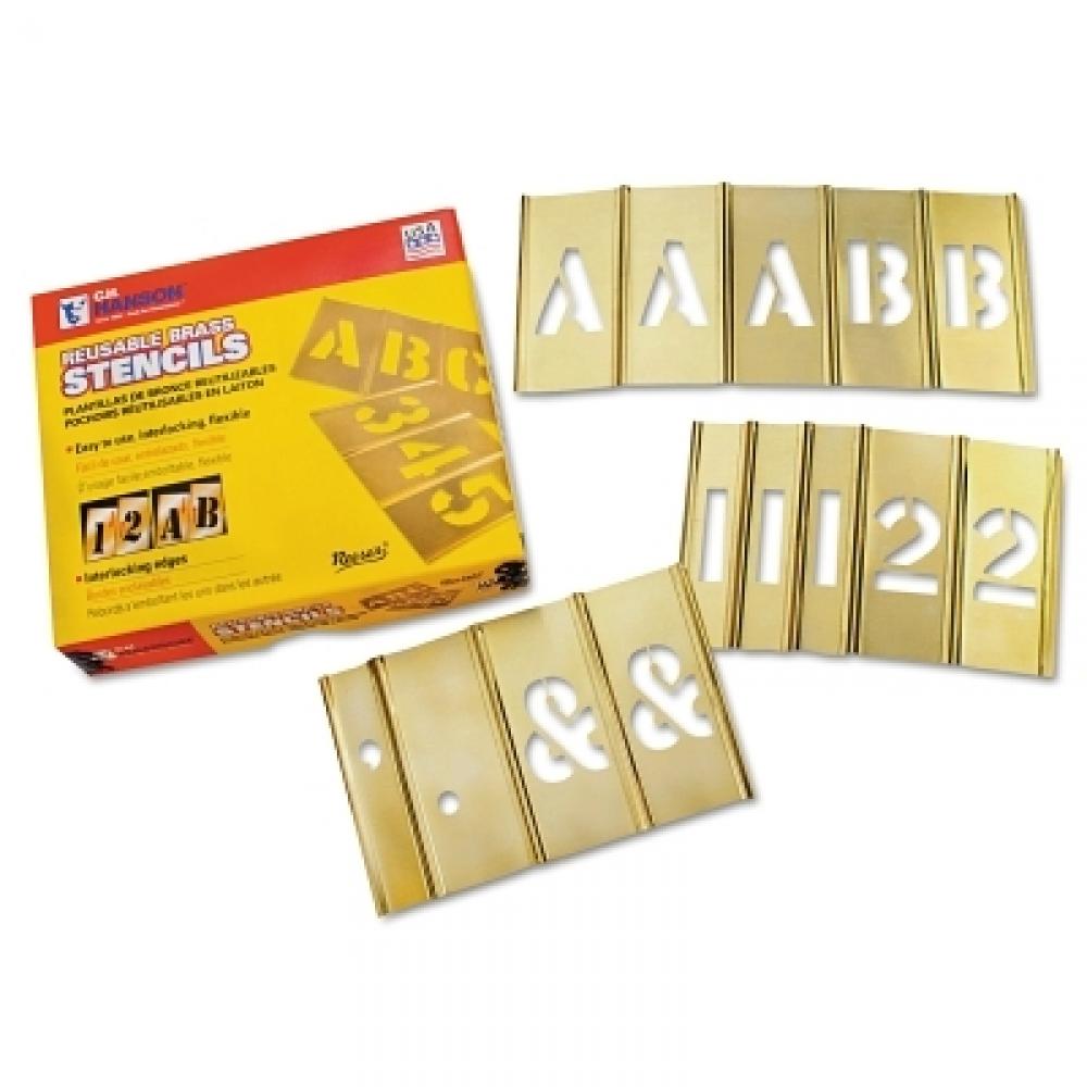 C.H. Hanson Brass Stencil Letter & Number Sets