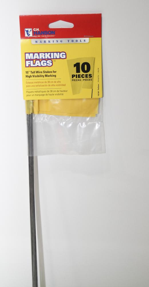 10-15-inch Yellow Marking Flags