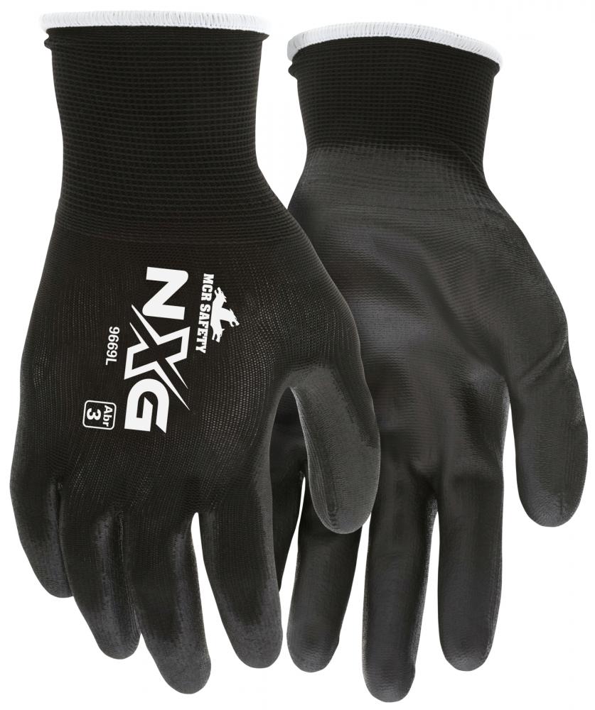 MCR Safety 9669XXL Black Nylon Black PU 13 Gauge XXL