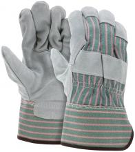 MCR Safety 1230XL - MCR Safety 1230XL Green/Pink Shoulder Leather Palm