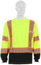 MCR Safety FFLTC3SLXL - MCR Safety FFLTC3SLXL LS Tshirt,CL3,Birdseye,Lime Shaded XL