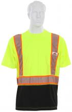 MCR Safety FFSTC2SLXL - MCR Safety FFSTC2SLXL SS Tshirt,CL2,Birdseye,Lime Shaded XL