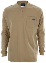 MCR Safety H1TXL - MCR Safety H1TXL FR Long Sleeve Henley Tan XL