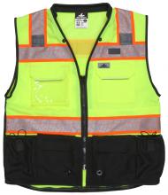 MCR Safety PSURVCL2LSXL - MCR Safety PSURVCL2LSXL Lime,Class2,Solid Front, Mesh Back XL