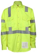 MCR Safety S1CL3LXLT - MCR Safety S1CL3LXLT FR Hi-Vis Class 3 Long Sleeve Work Shirt