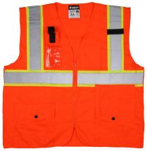 MCR Safety SURVCL2POX3 - MCR Safety SURVCL2POX3 Class 2, Surveyor, FL Oran,Silv/Lime X3