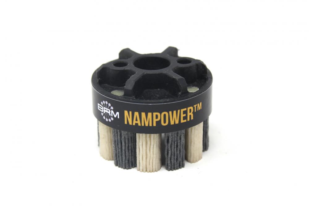 NAMPOWER ADT501880 Abrasive Disc Brush, Turbine Style, 50mm Diameter, 18mm Trim, 80 Grit