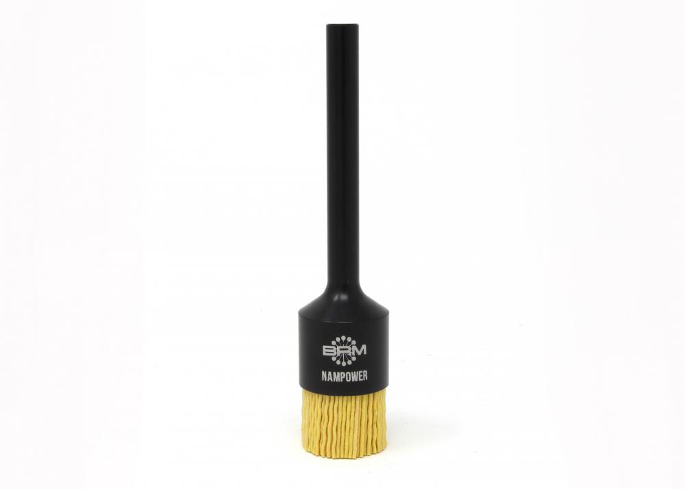 BRM AEB10034120 NAMPOWER End Brush, 1” Diameter, 5&#34; OAL, 120 Grit, Ceramic Abrasive Nylon