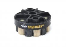 Brush Research Manufacturing ADT8018180 - NAMPOWER ADT8018180 Abrasive Disc Brush, Turbine Style, 80mm Diameter, 18mm Trim, 180 Grit