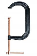Palmgren 9629522 - 10" Drop Forged Deep Throat C-Clamp W/ Copper Spin